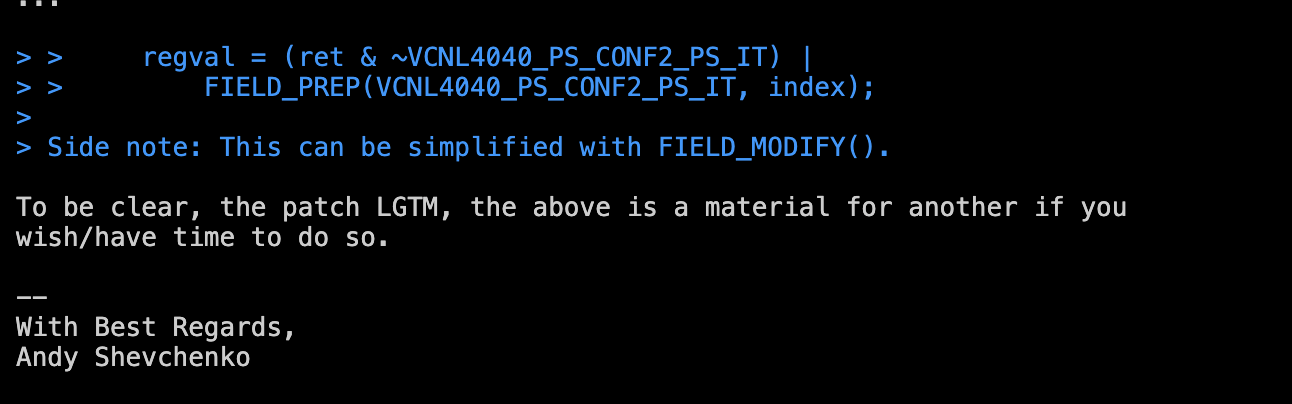 Accepted patch